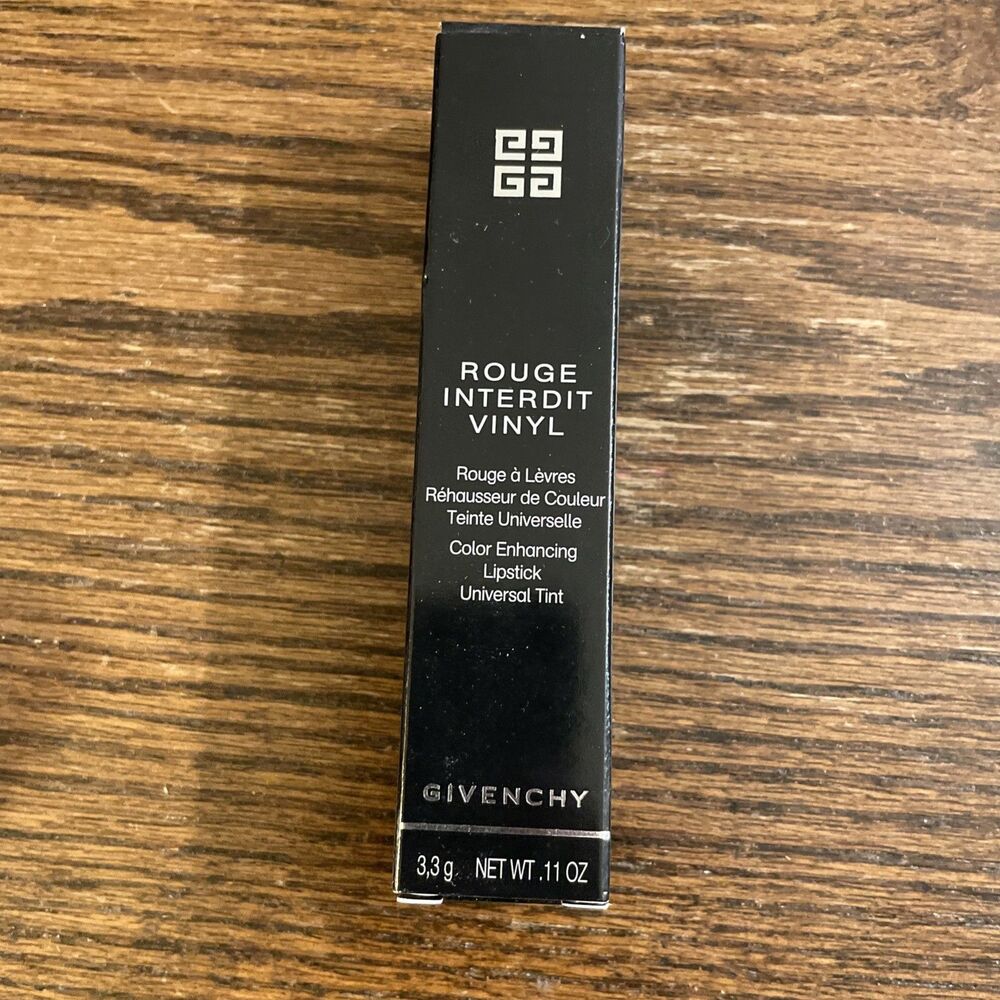 Givenchy Rouge Interdit Vinyl Lipstick 16 Noir Révélateur Color Enhancing 3.3g
